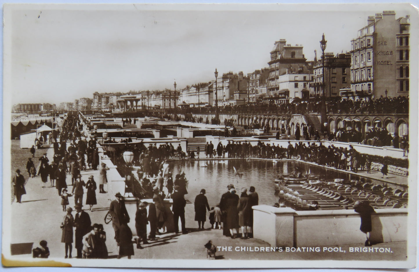Vintage Postcard of The Children's Boating Pool, Brighton