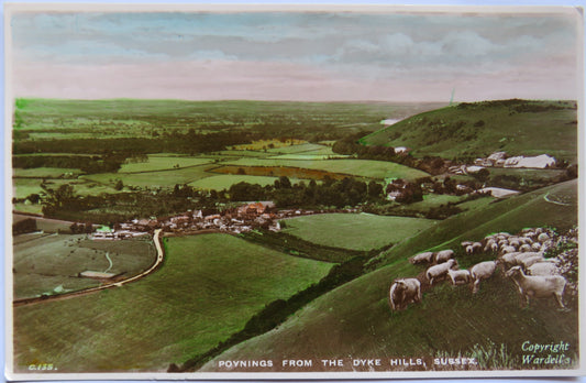 Vintage Postcard of Poynings from the Dyke Hills, Sussex