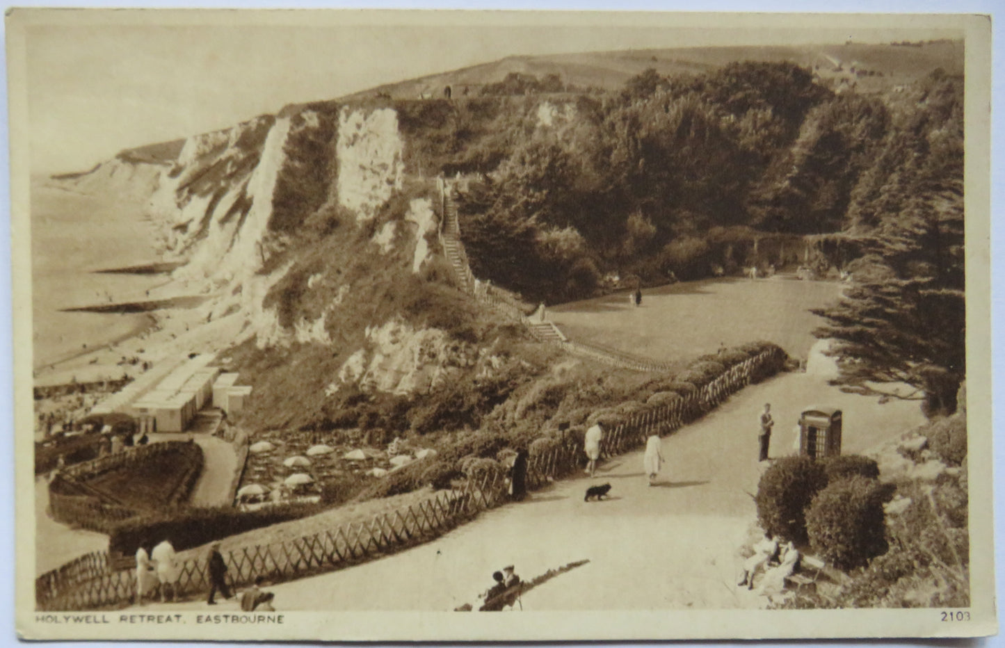 Vintage Postcard of Holywell Retreat, Eastbourne