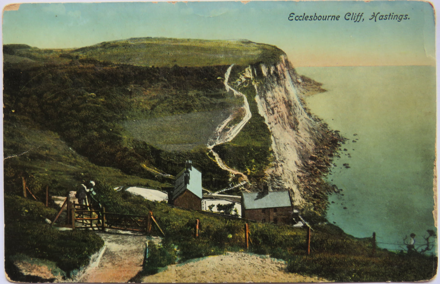 Vintage Postcard of Ecclesbourne Cliff, Hastings