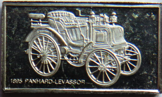 Small Sterling Silver Ingot Classic Cars 1895 Panhard-Levassor By John Pinches