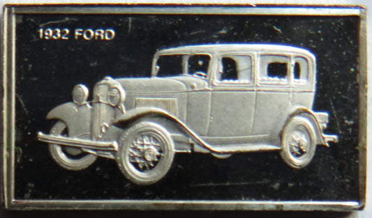 Small Sterling Silver Ingot Classic Cars 1932 Ford By John Pinches