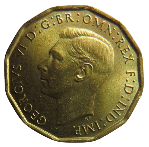1943 King George VI Threepence Coin In High Grade - Great Britain
