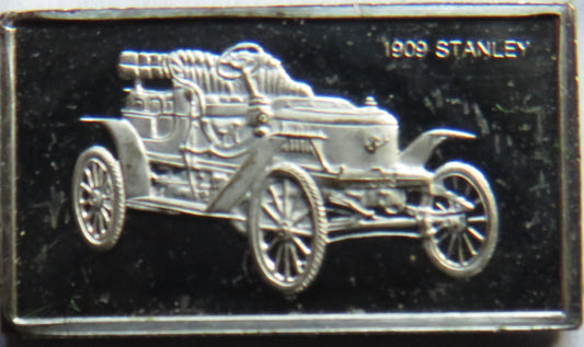 Small Sterling Silver Ingot Classic Cars 1909 Stanley By John Pinches