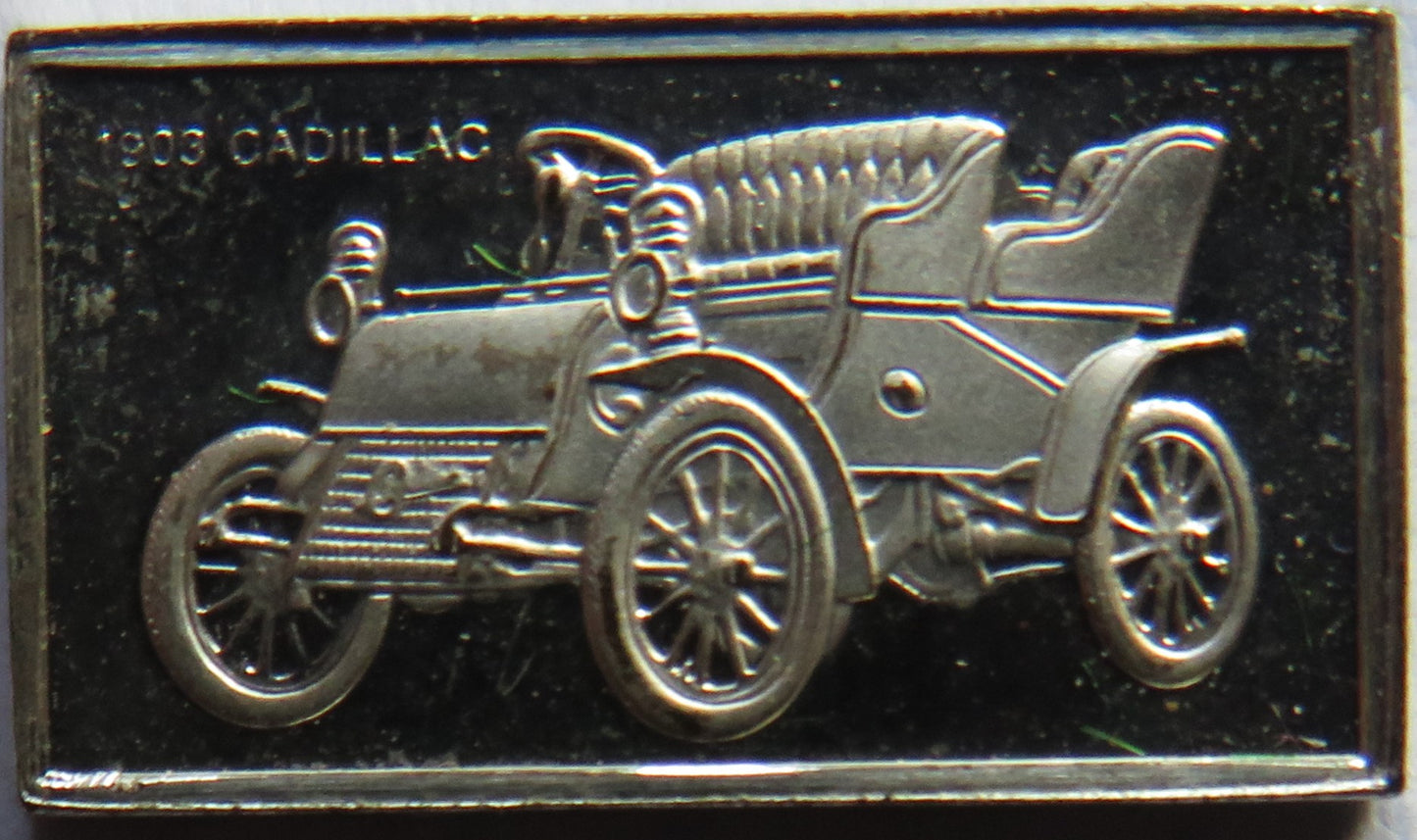 Small Sterling Silver Ingot Classic Cars 1903 Cadillac By John Pinches
