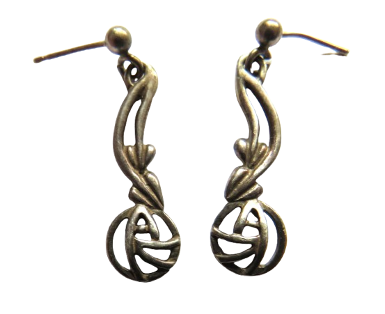 Ladies Sterling Silver Earrings In The Style of Charles Rennie Mackintosh