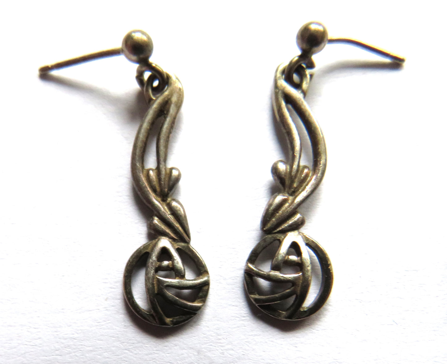 Ladies Sterling Silver Earrings In The Style of Charles Rennie Mackintosh
