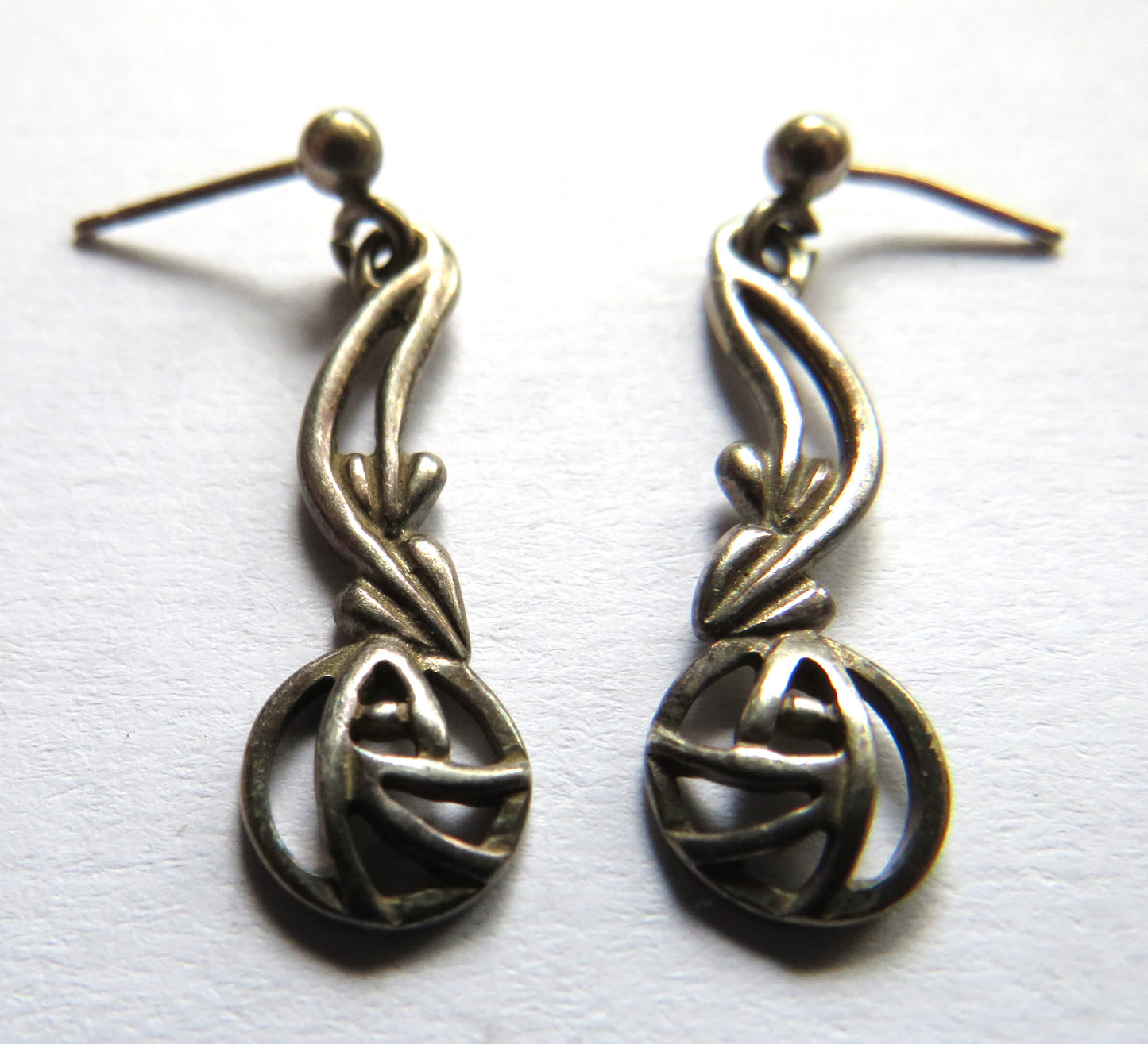 Ladies Sterling Silver Earrings In The Style of Charles Rennie Mackintosh