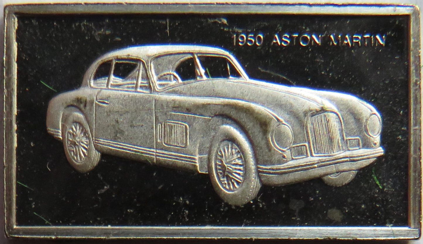 Small Sterling Silver Ingot Classic Cars 1950 Aston Martin By John Pinches