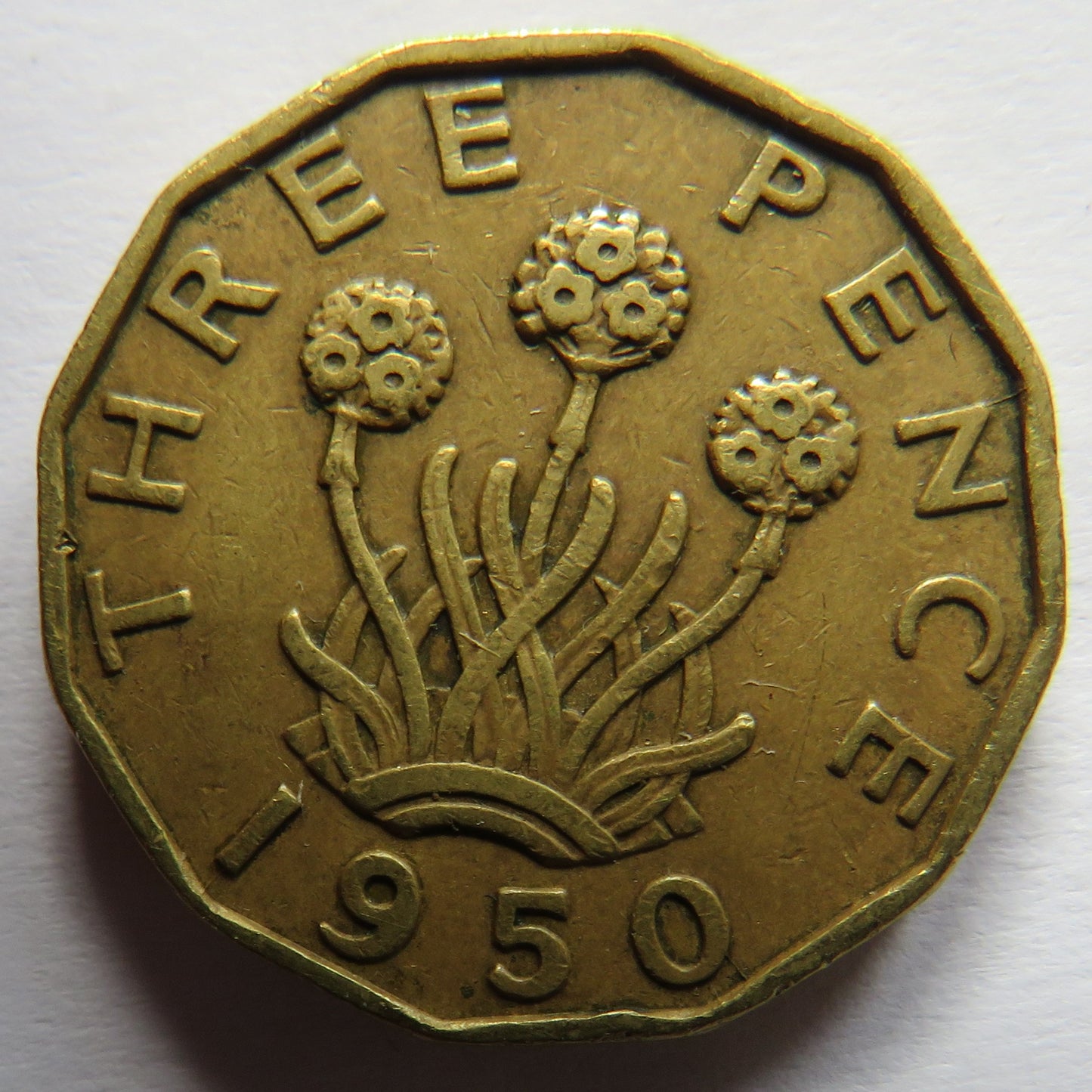 1950 King George VI Threepence Coin Collectable Date - Great Britain