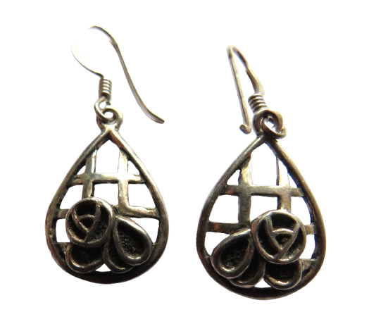 Ladies Sterling Earrings In The Style of Charles Rennie Mackintosh
