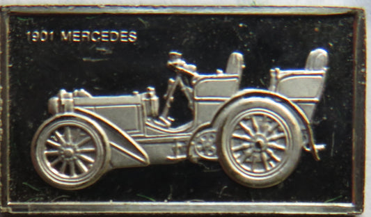 Small Sterling Silver Ingot Classic Cars 1901 Mercedes By John Pinches