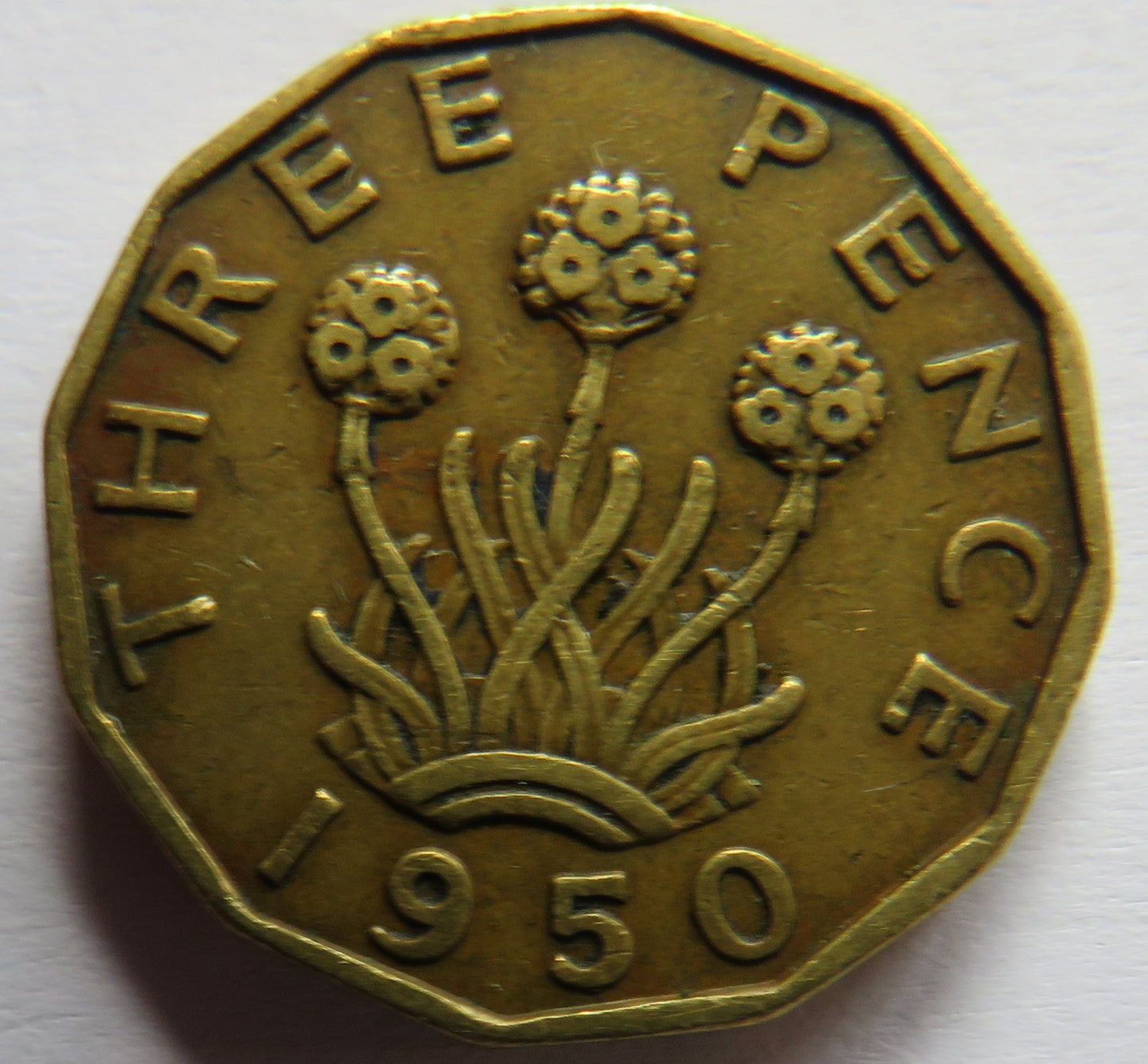 1950 King George VI Threepence Coin Collectable Date - Great Britain