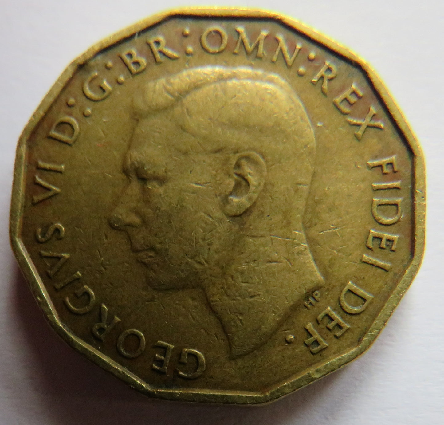 1950 King George VI Threepence Coin Collectable Date - Great Britain