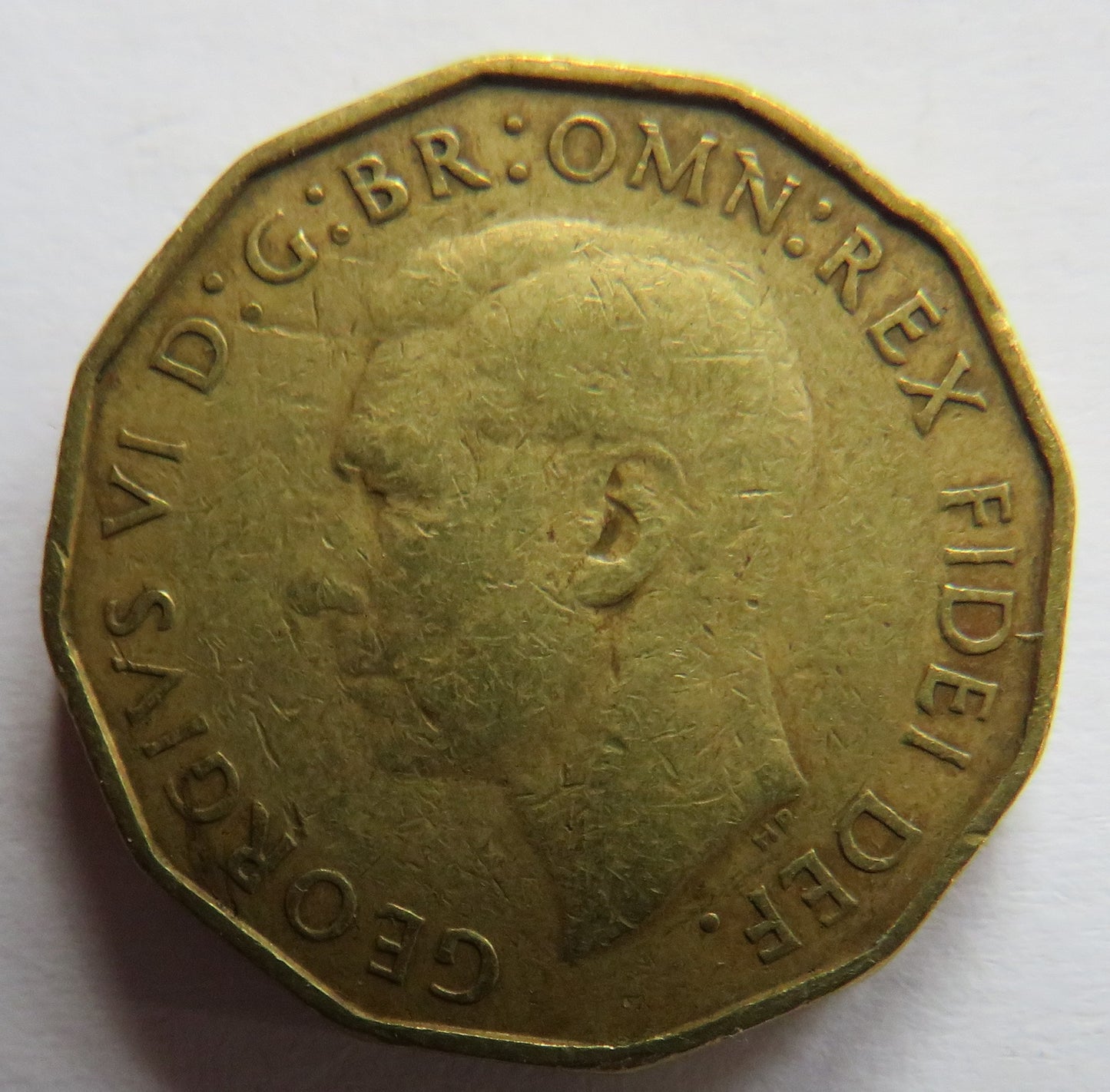 1950 King George VI Threepence Coin Collectable Date - Great Britain
