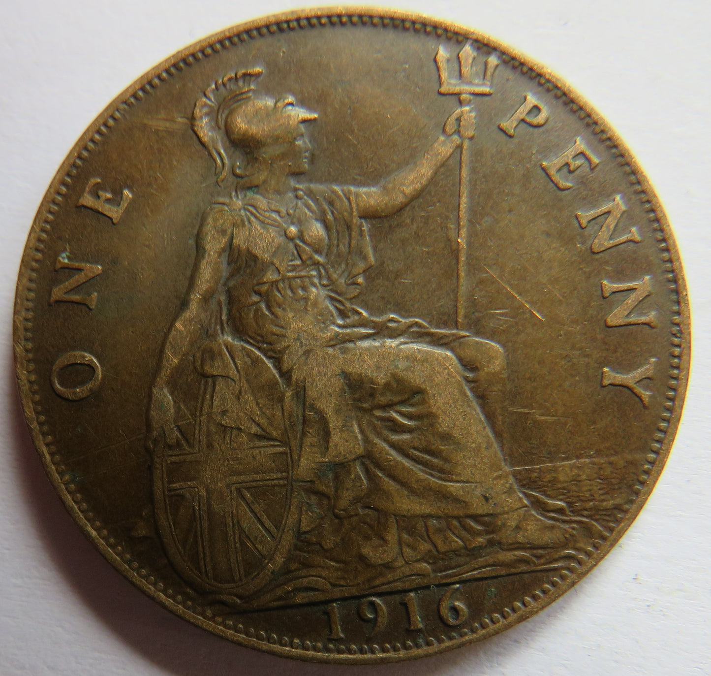 1926 King George V One Penny Coin - Great Britain