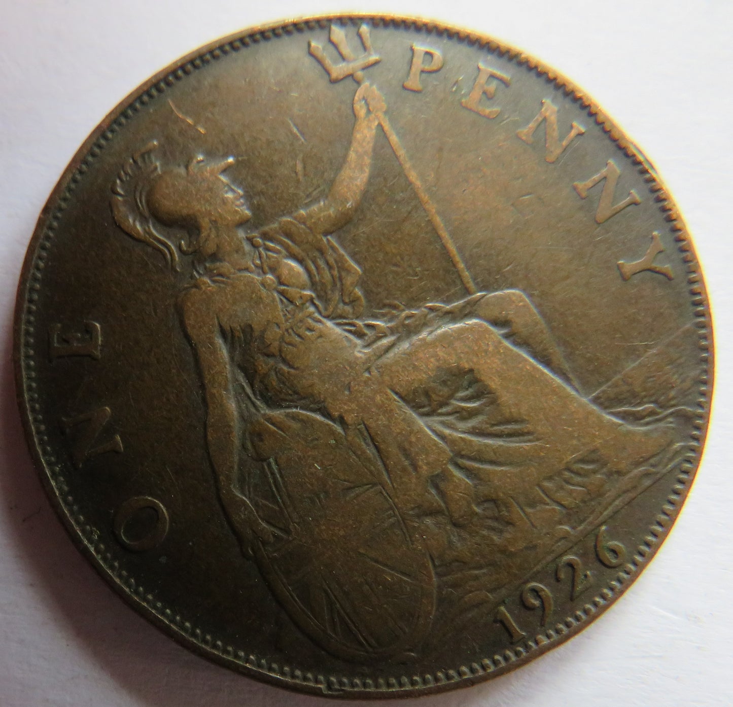 1926 King George V One Penny Coin - Great Britain