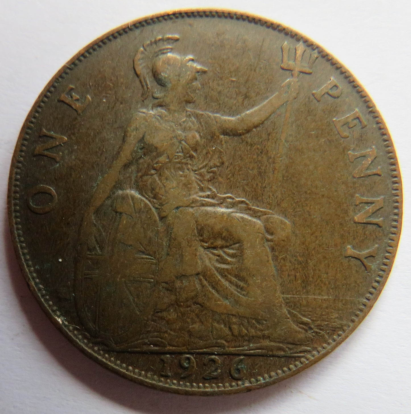 1926 King George V One Penny Coin - Great Britain