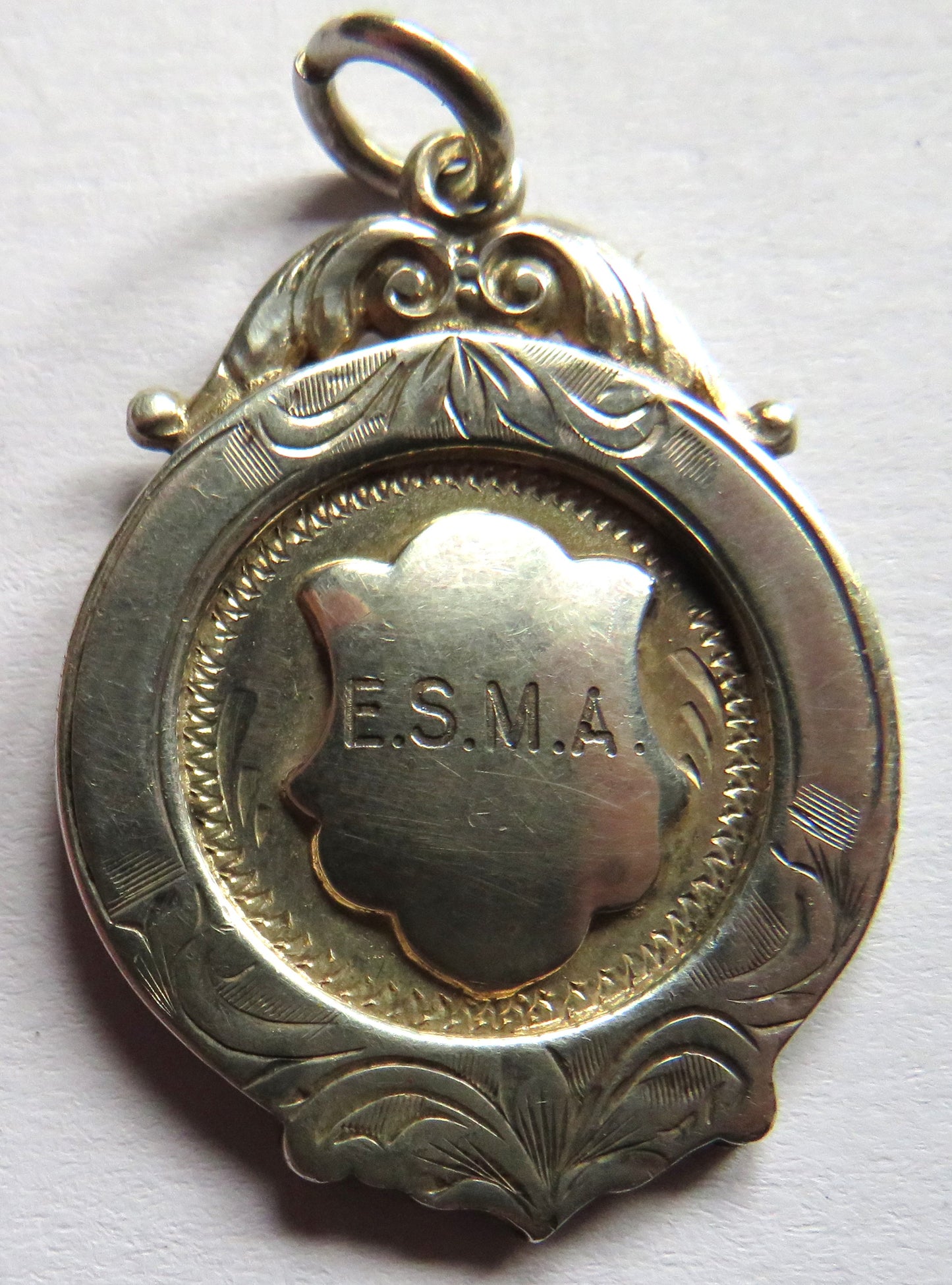 Antique Sterling Silver Fob Medal