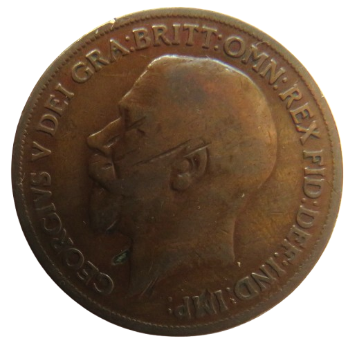 1918-KN King George V One Penny Coin - Great Britain