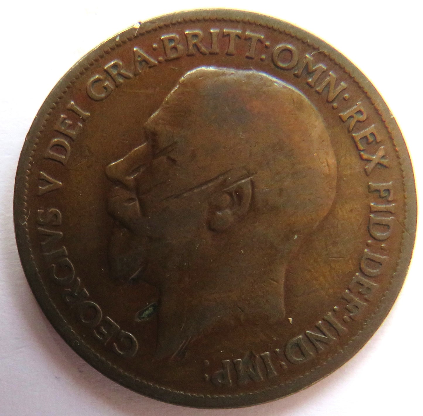 1918-KN King George V One Penny Coin - Great Britain