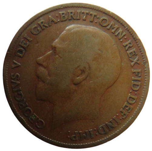 1918-KN King George V One Penny Coin - Great Britain