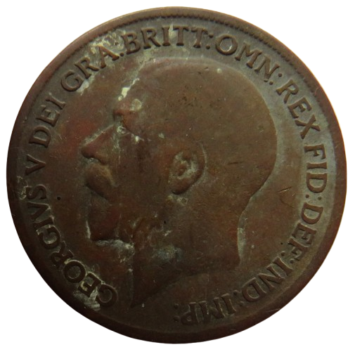 1919-KN King George V One Penny Coin - Great Britain