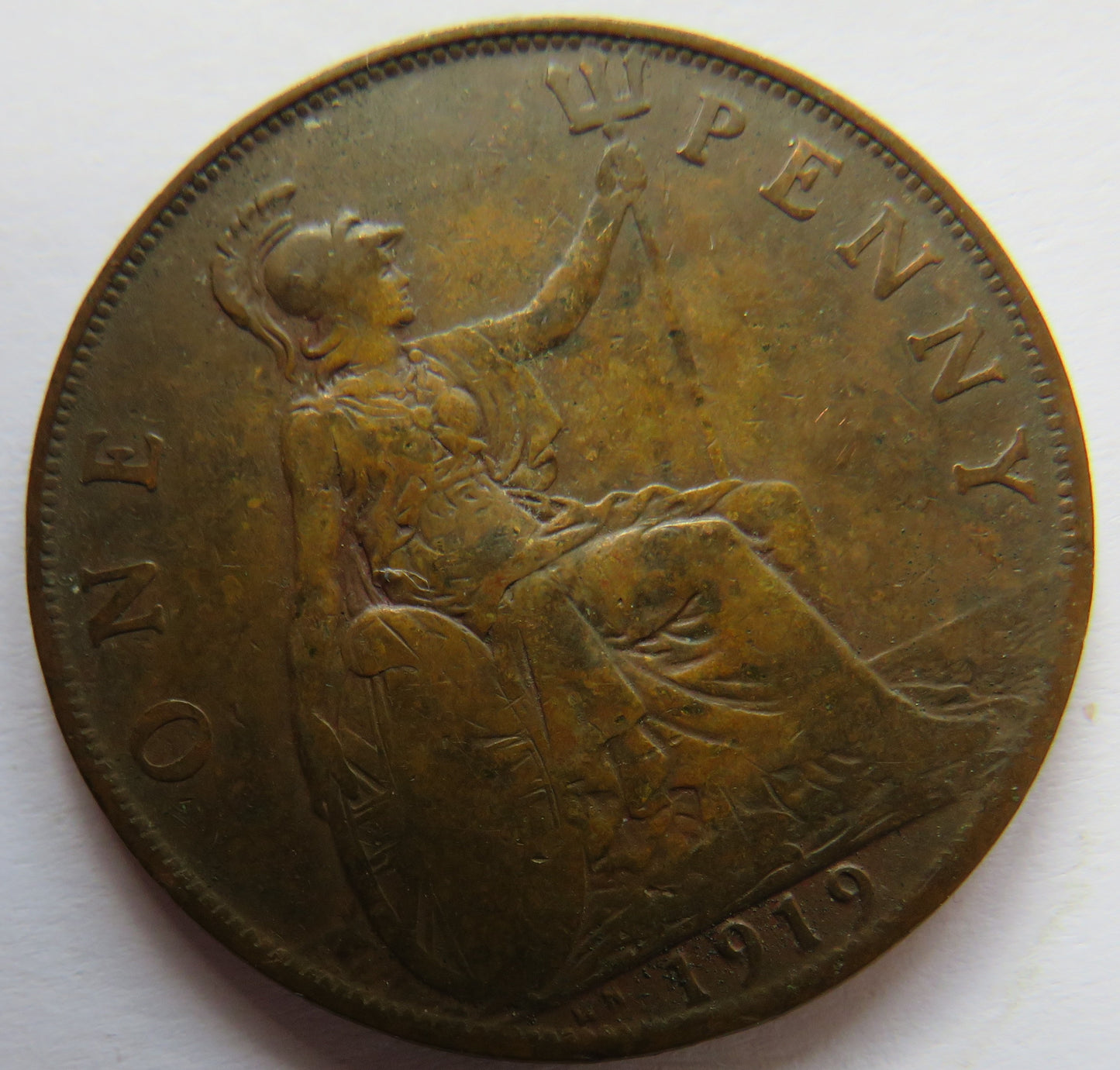 1919-KN King George V One Penny Coin - Great Britain