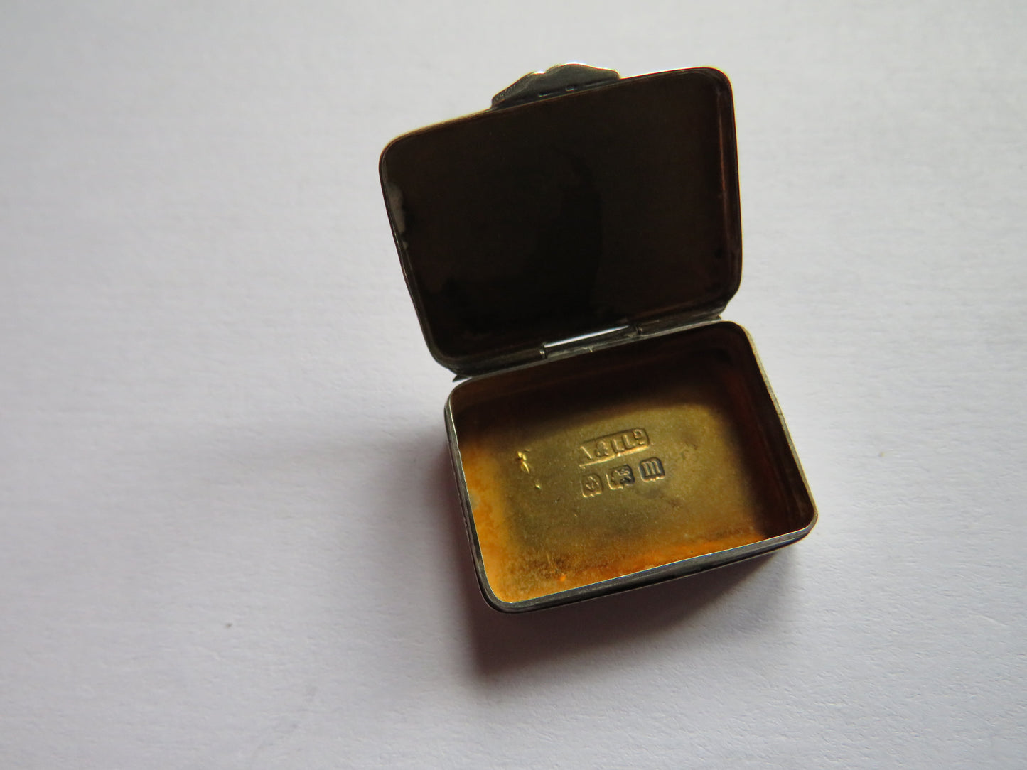 Antique Small Sterling Silver Box Hallmarked Birmingham 1911