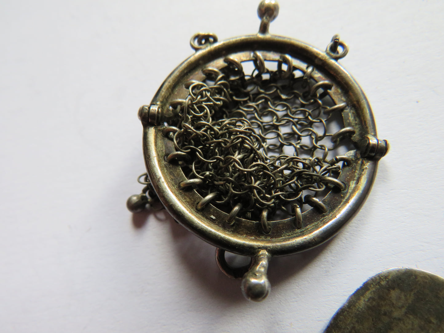 Small Continental Antique .800 Silver Chainmail Coin Purse
