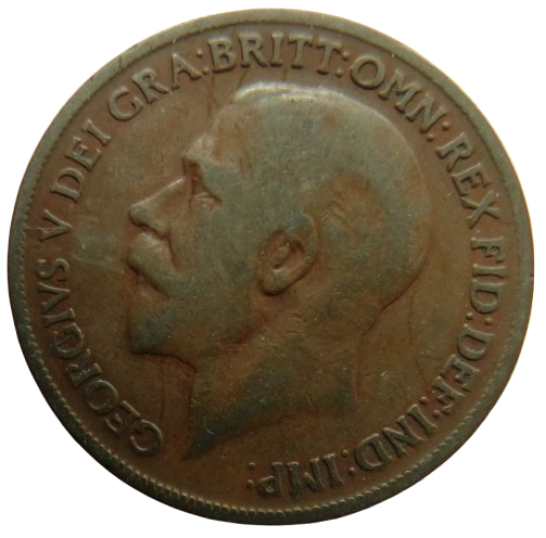 1918-KN King George V One Penny Coin - Great Britain