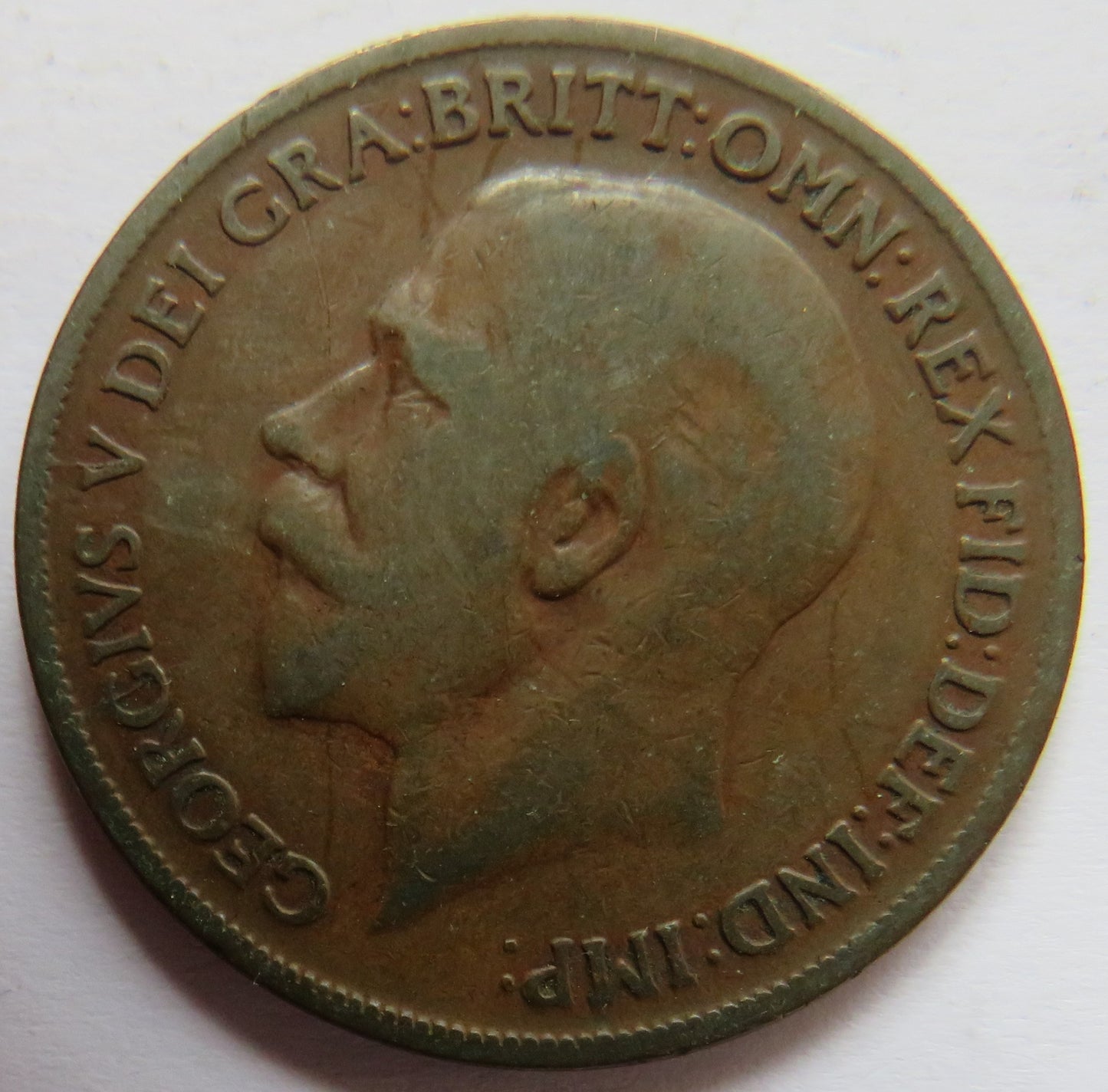 1918-KN King George V One Penny Coin - Great Britain