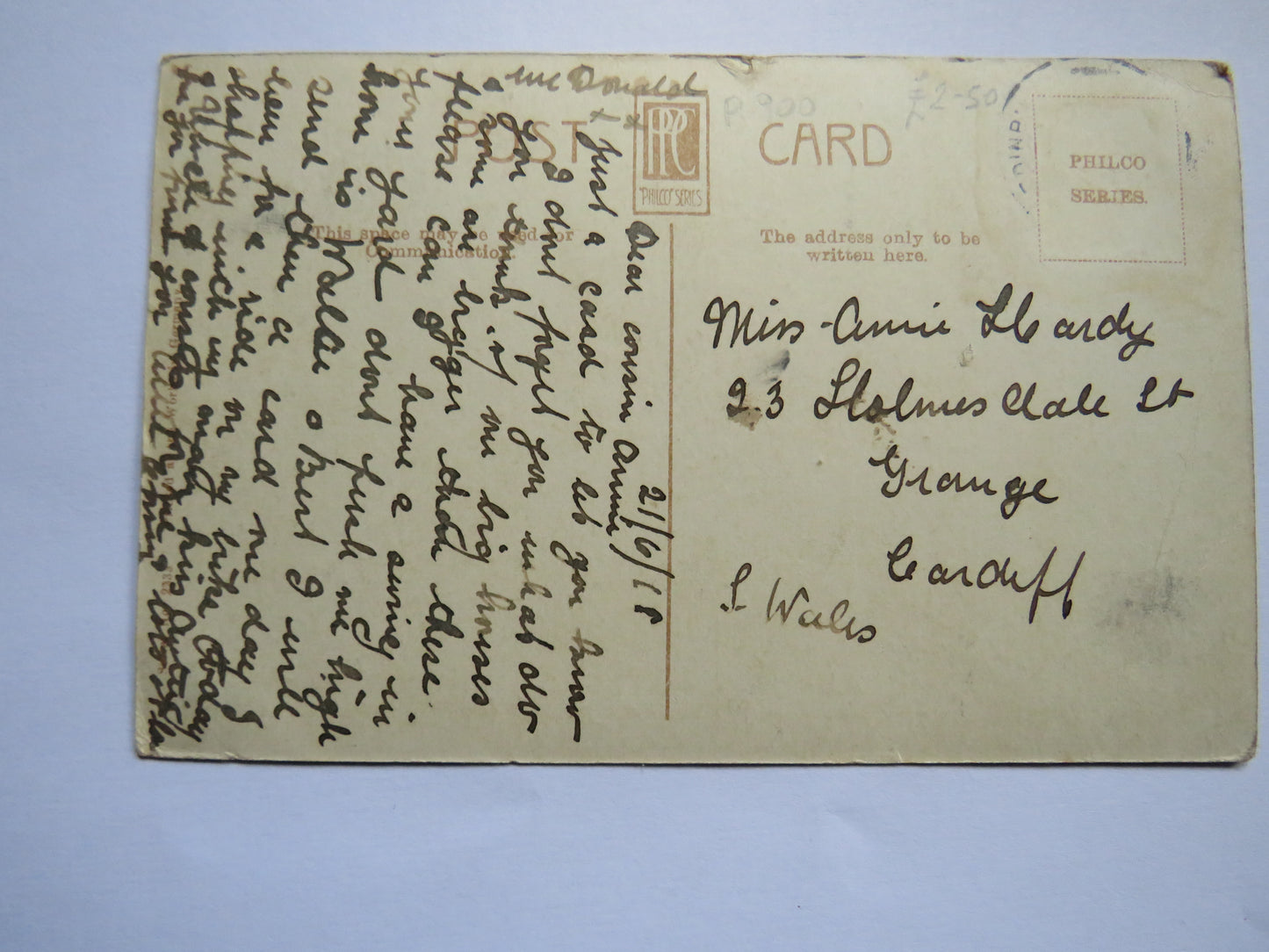 Vintage Postcard of Edinburgh Castle from Grassmarket, Robertson Tartan