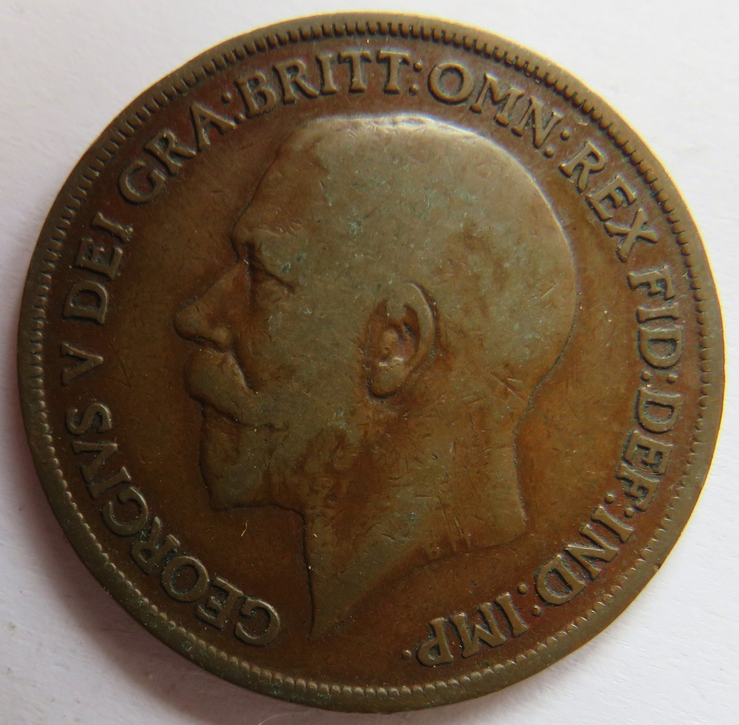 1918-KN King George V One Penny Coin - Great Britain