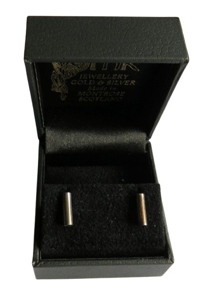 Stylish Pair of Ladies Sterling Silver Earrings In Box