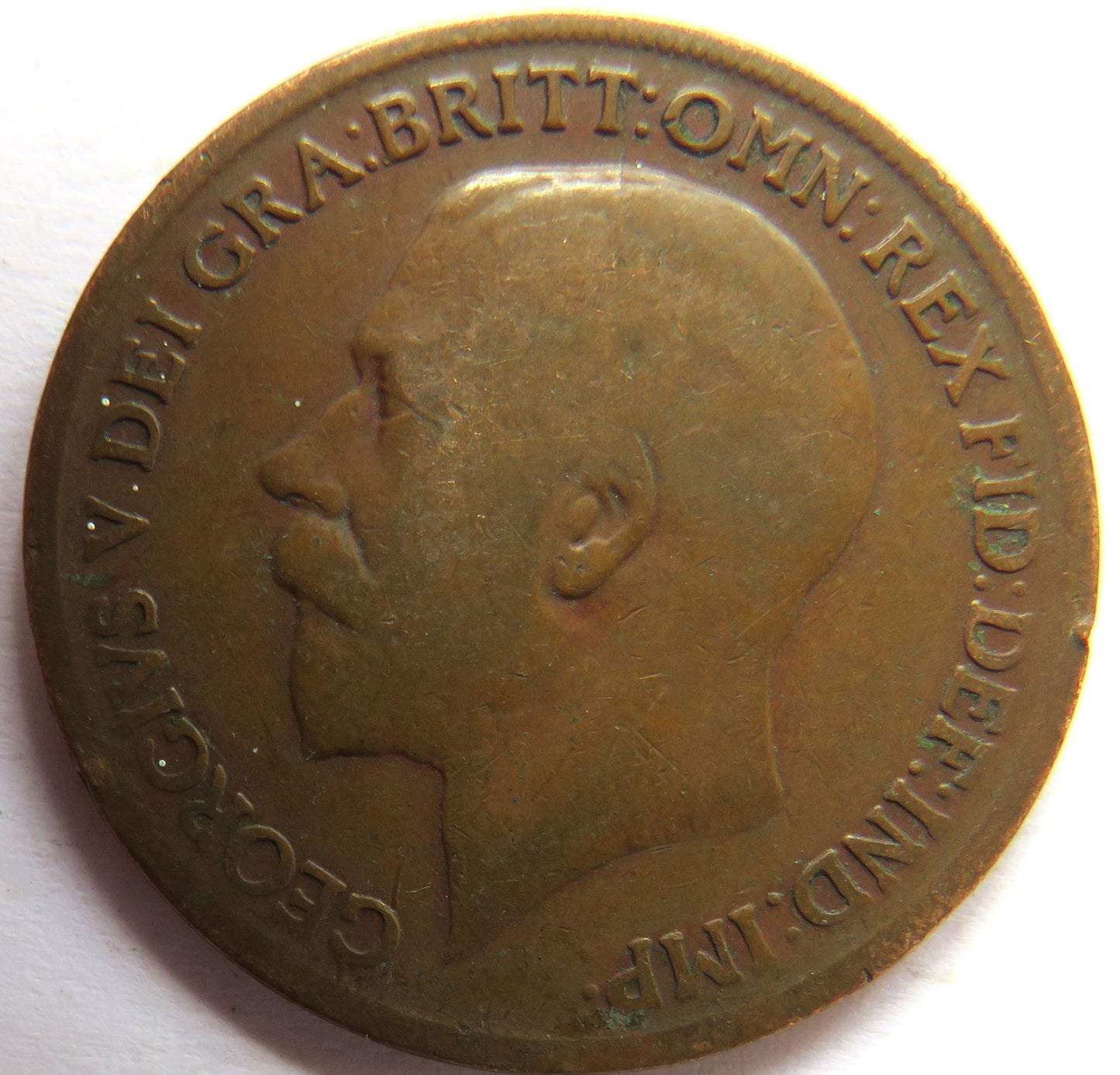 1919-KN King George V One Penny Coin - Great Britain