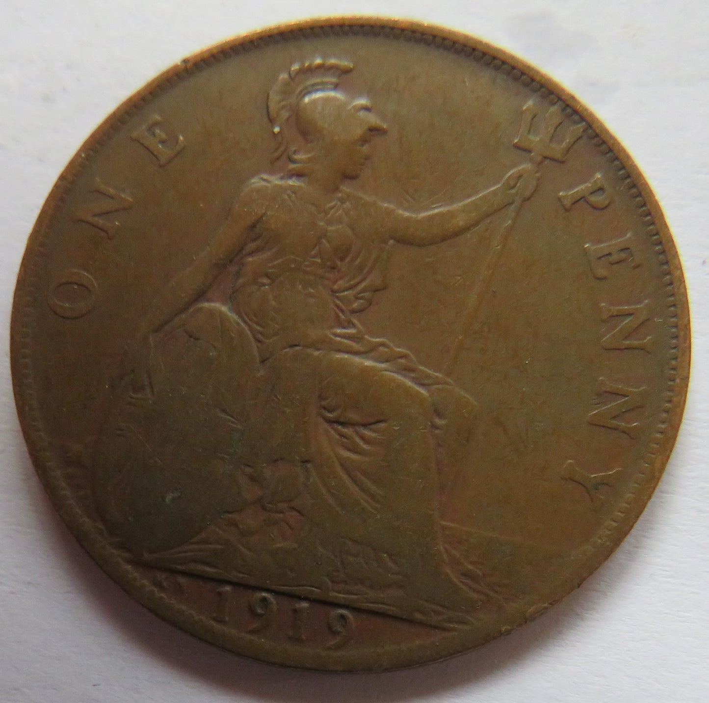 1919-KN King George V One Penny Coin - Great Britain