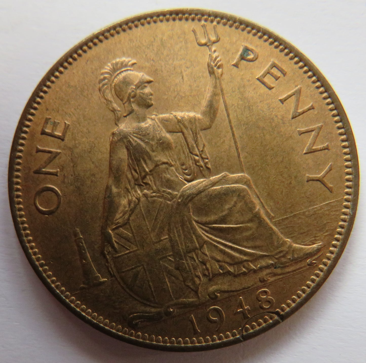 1948 King George VI One Penny Coin In High Grade