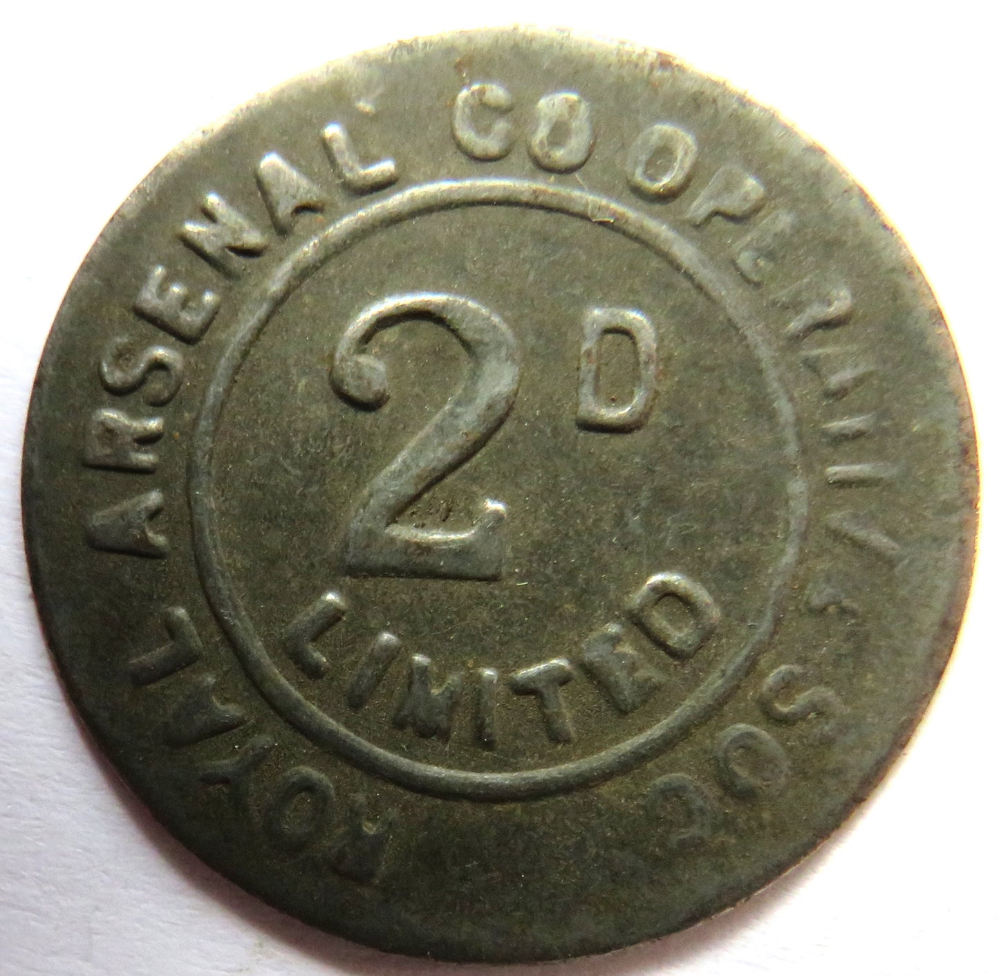 Royal Arsenal Cooperative Society 2d Two Pence Token