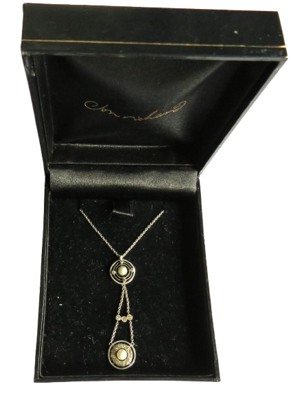 Stylish Ladies Sterling Silver Boxed Necklace & Pendant