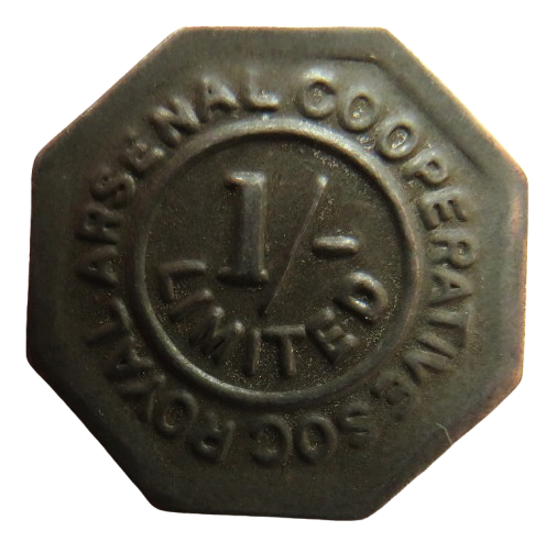 Royal Arsenal Cooperative Society 1/- One Shilling Token