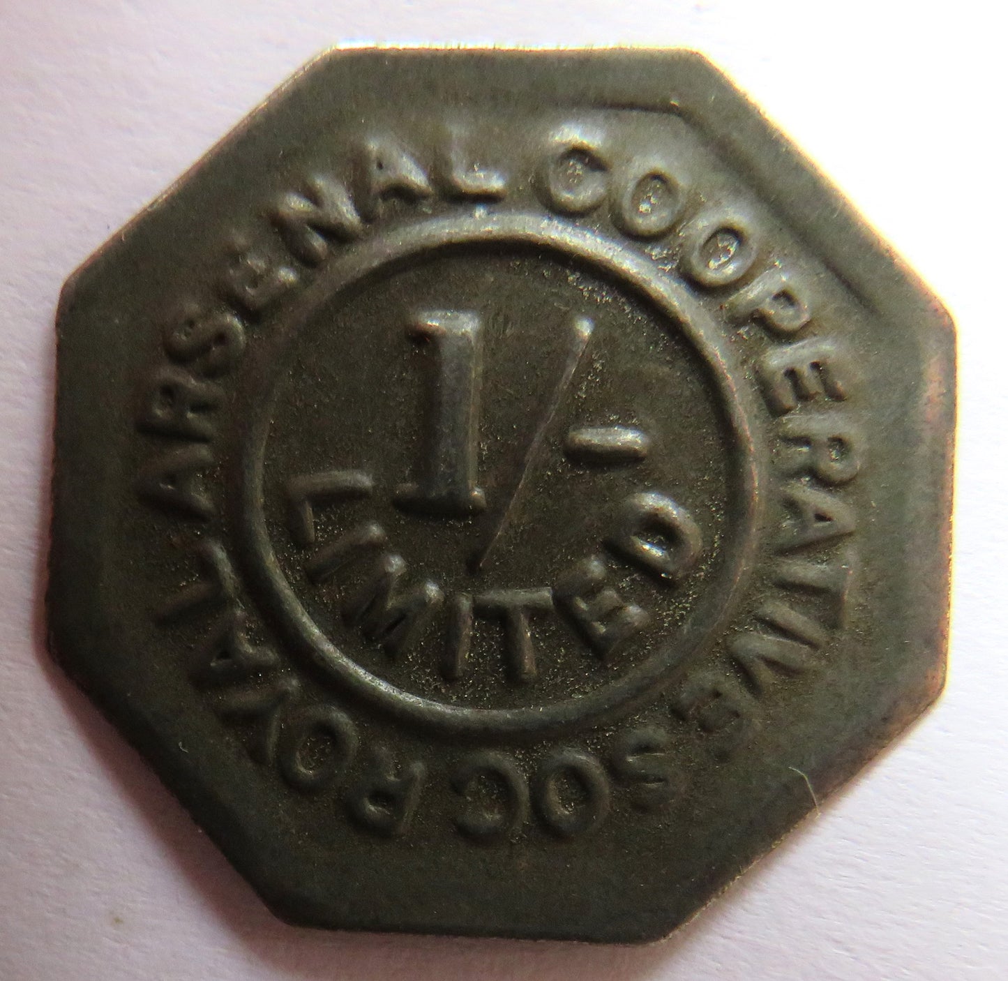 Royal Arsenal Cooperative Society 1/- One Shilling Token