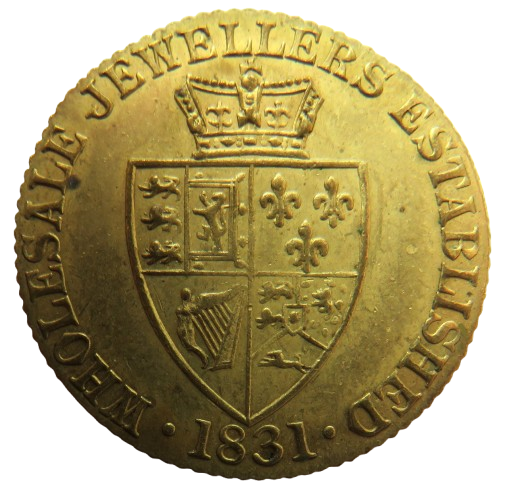 Fattorini & Sons Bradford Jewellers Advertising Token In Style of Gold Guinea