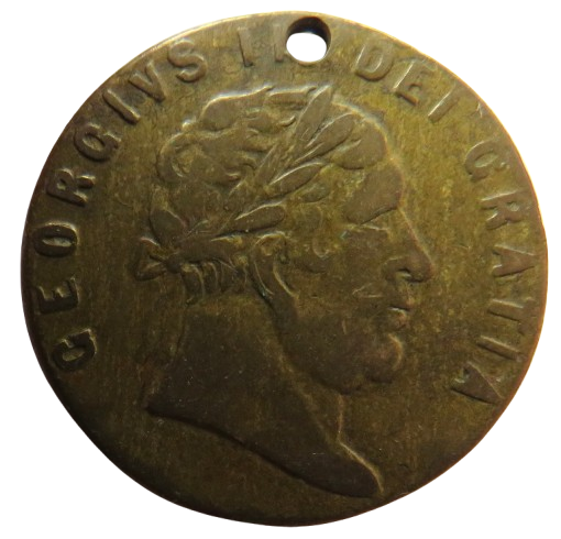1768 George III Brass Gaming Token "In Memory of The Good Old Days"