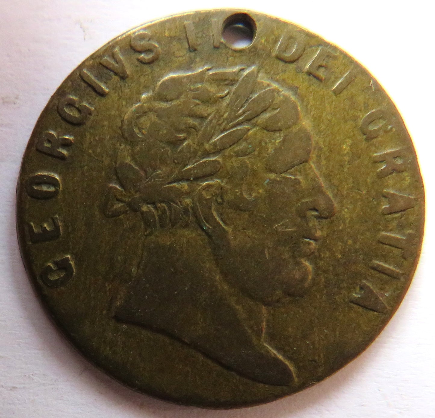 1768 George III Brass Gaming Token "In Memory of The Good Old Days"