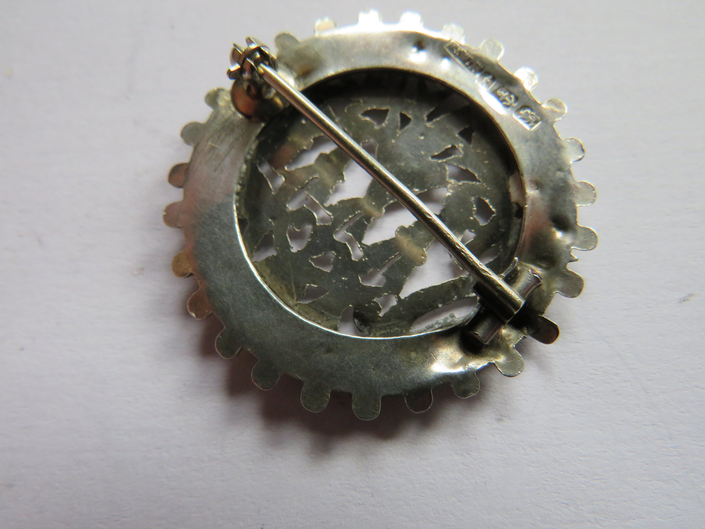 Antique Victorian Sterling Silver Named "Sarah" Brooch