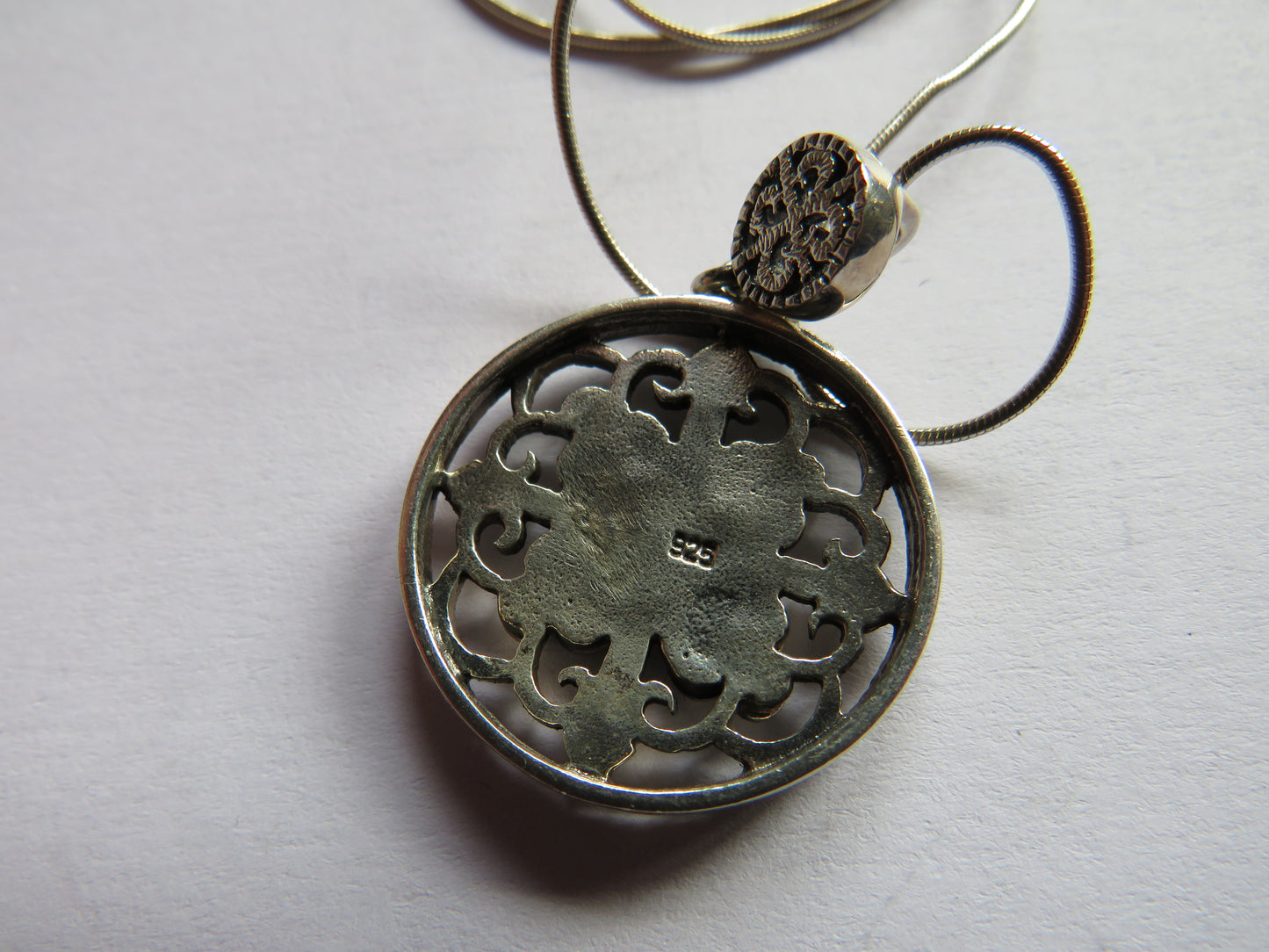 Ladies Sterling Silver Necklace & Pendant Symmetrical Hearts Pendant Fully Hallmarked