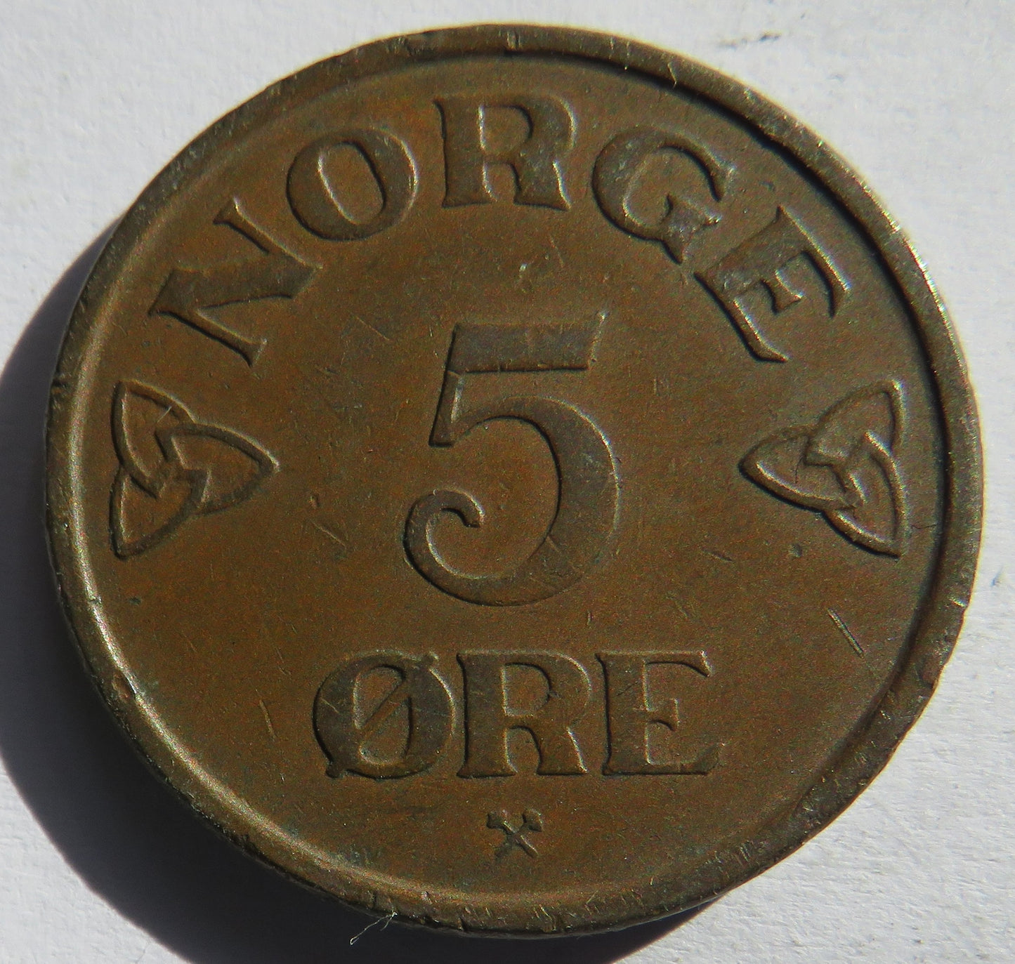 1957 Norway 5 Ore Coin