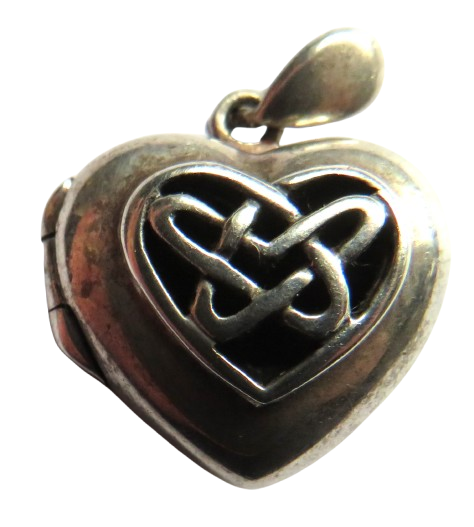 Sterling Silver Celtic Style Locket Pendant By Kit Heath 1995