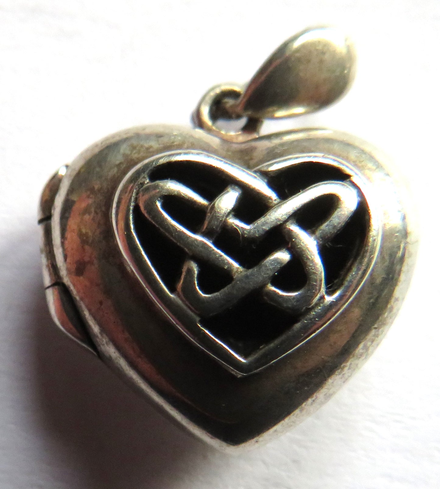 Sterling Silver Celtic Style Locket Pendant By Kit Heath 1995